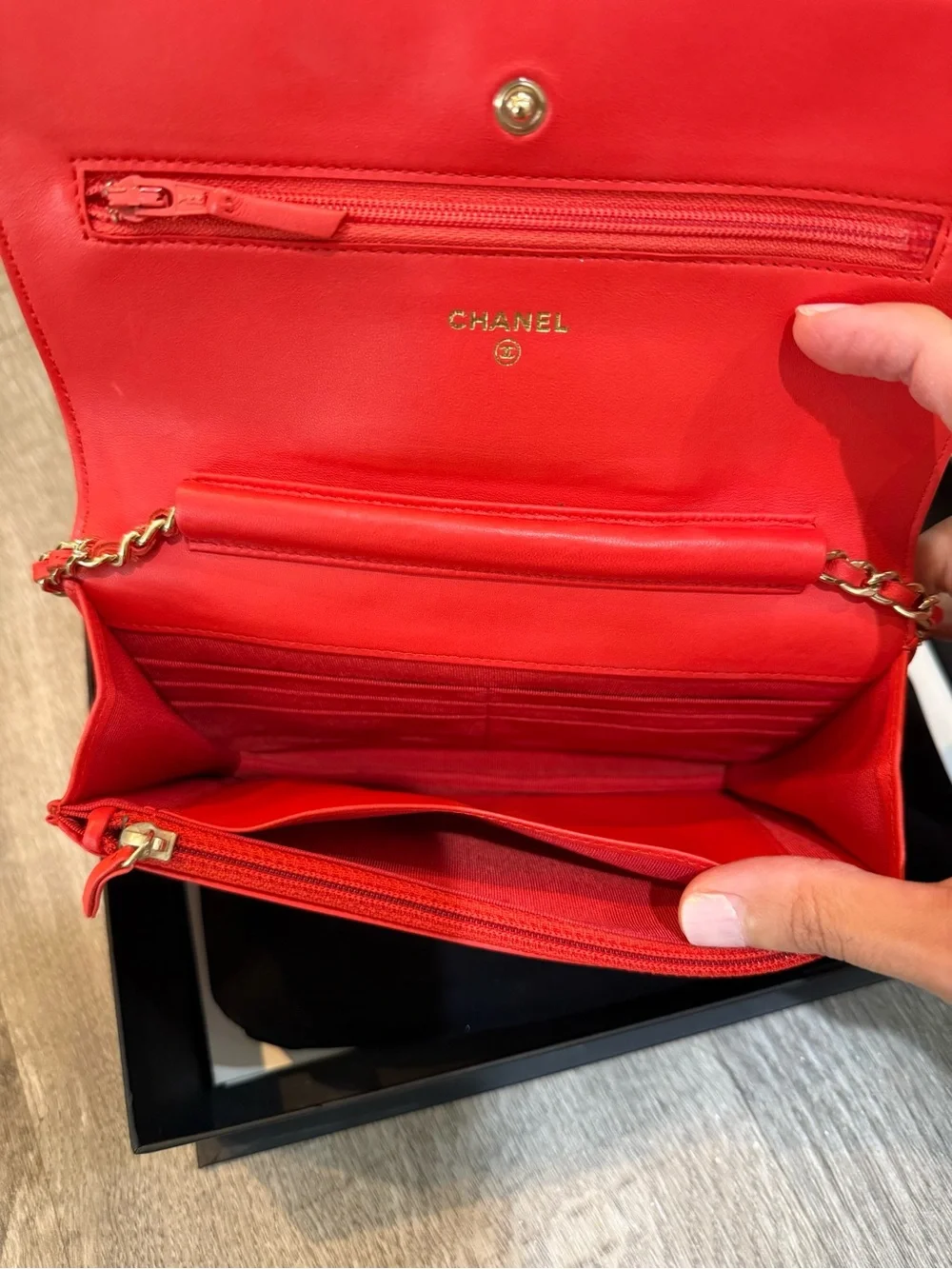 Authentic Chanel wallet on chain